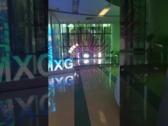 P3.91-7.82mm หน้าจอจอ LED ใส 6000 Nits ตู้อลูมิเนียม