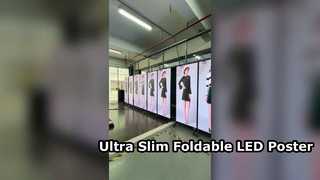 หน้าจอโปสเตอร์ LED บางพิเศษ จอแสดงผลสองด้านแบบพกพา